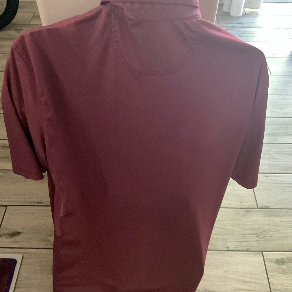 Men’s used Greg Normal collection red golf polo shirt size L large play dry - Picture 3 of 3